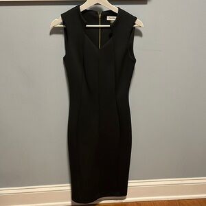 Calvin Klein Black Sleeveless Sheath Dress
